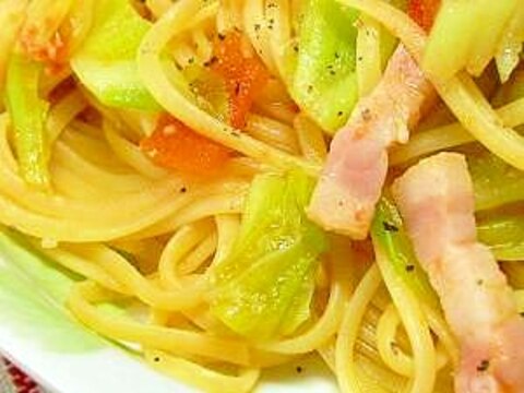 春キャベツの和風パスタ